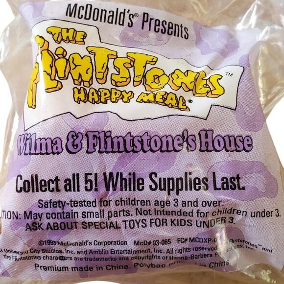 1993 McDonalds Wilma and Flintstones House New in Package - Picture 1 of 2